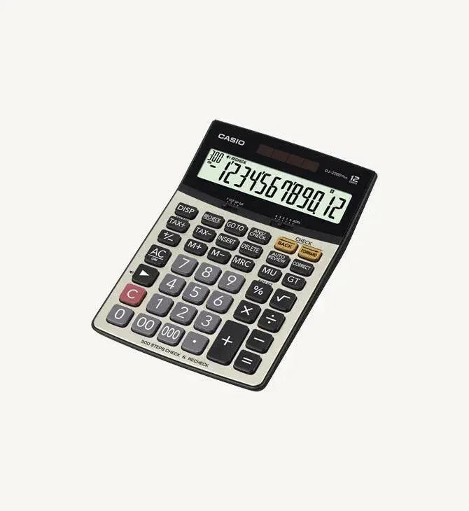 Casio DJ-220D Plus 12-digit desktop calculator with check & recheck function