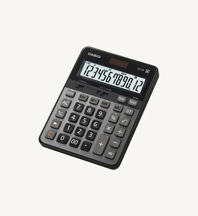 Casio DS-2B 12-digit desktop calculator with tax and memory functions