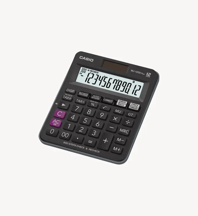 Casio MJ-120D Plus 12-digit desktop calculator with tax and check functions