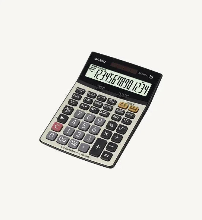 Casio DJ-240DPlus 14-digit desktop calculator with check & recheck function